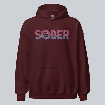 Recovery Hoodie | Retro Sobriety Date Hoodie with Personalized Date