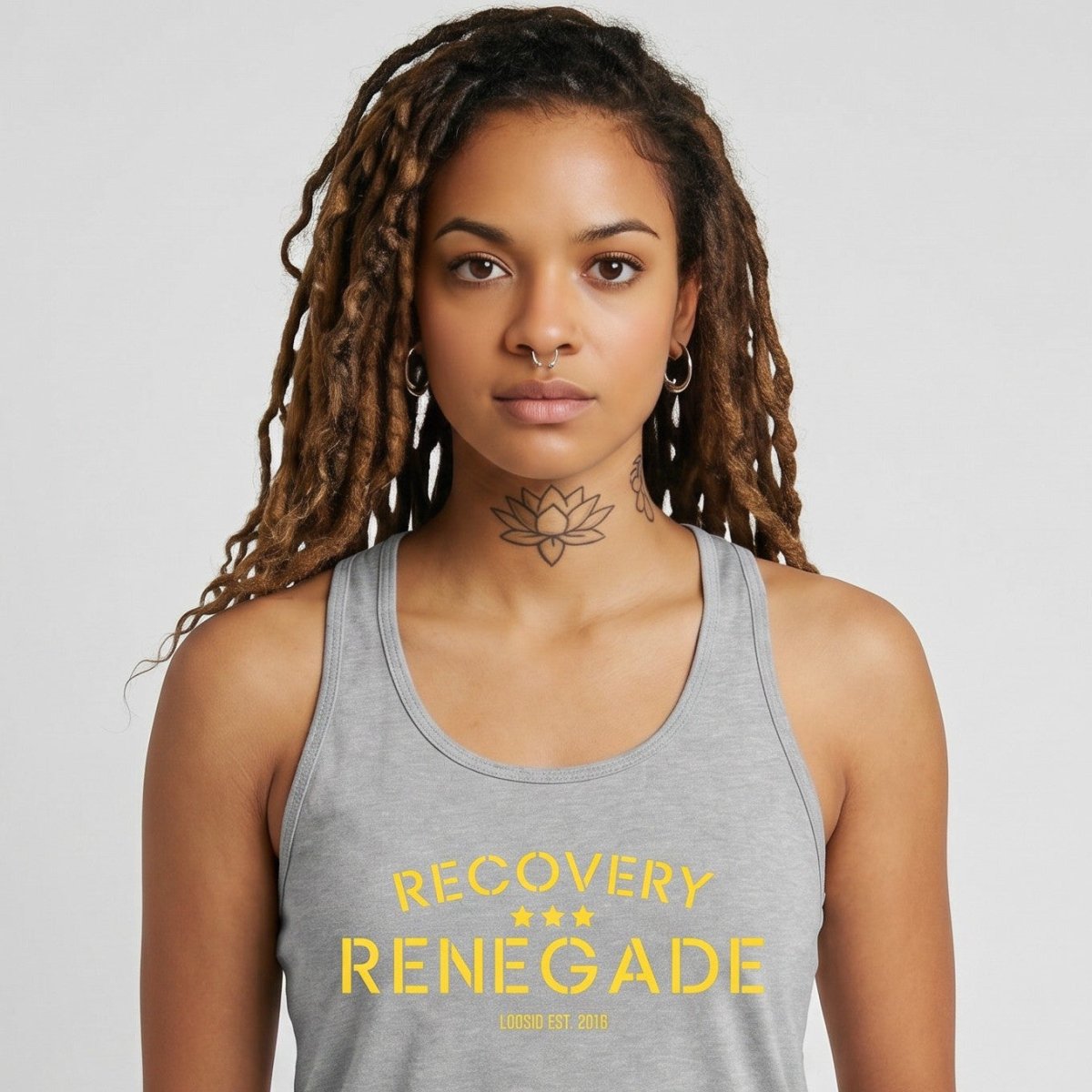 Recovery Renegade Sober Tank Top lifestyle view (view 15)