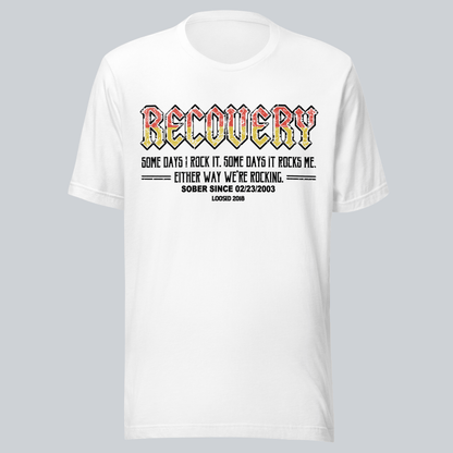 Recovery T-shirt | Women's Recovery Rock T-shirt with Personalized Date