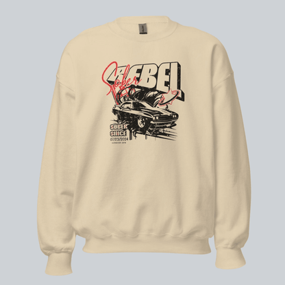 Sober Rebel Sobriety Sweatshirt | Custom Recovery Date