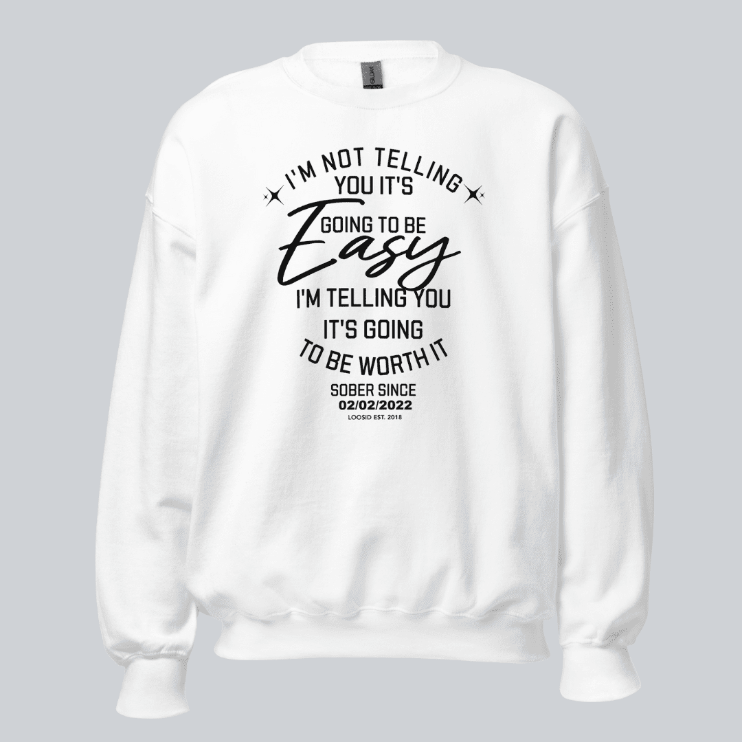 I’m Not Telling Sobriety Sweatshirt | Custom Recovery Date