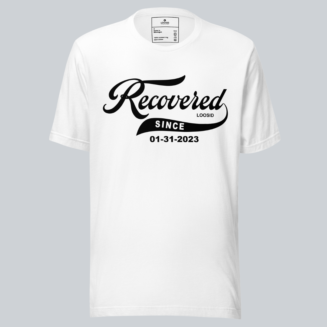 Recovered Since Sober T Shirt graphic detail (view 24)