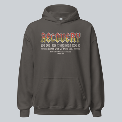 Recovery Hoodie | Men's Recovery Rock Hoodie with Personalized Date