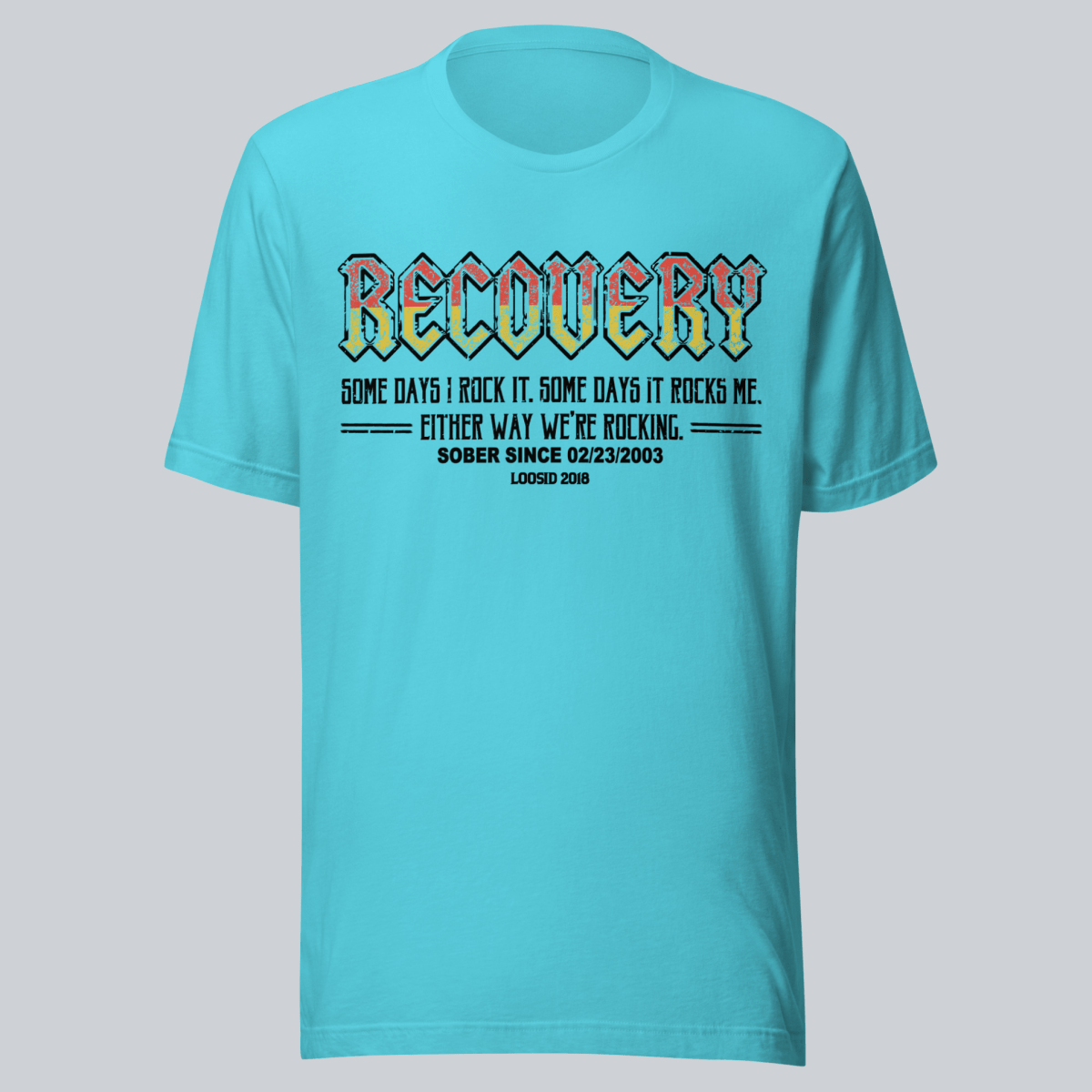 Recovery T-shirt | Men's Recovery Rock T-shirt with Personalized Date