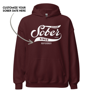 Cozy recovery hoodie as a sobriety anniversary gift