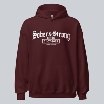 Recovery Hoodie | Women’s Old School Sober Hoodie with Custom Date