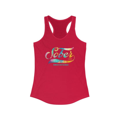 Women’s Sober T Shirt racerback cut for a sporty, flattering look