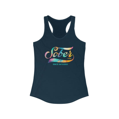 Stylish Sober T Shirt racerback symbolizing strength and resilience