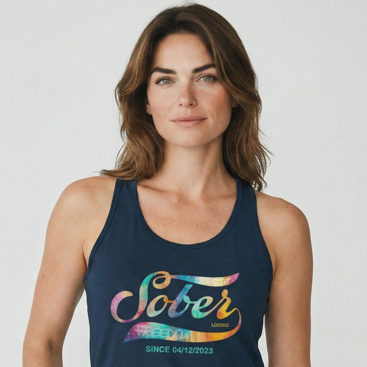 Sober T Shirt | Women’s Sober Since Racerback Tank with Date