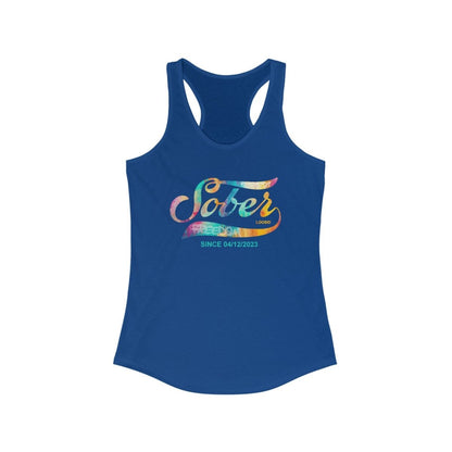 Empowering Sober T Shirt tank customized with sobriety date