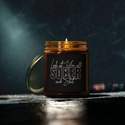 Look At You Scented Coconut Apricot Sobriety Candle lifestyle view (view 5)