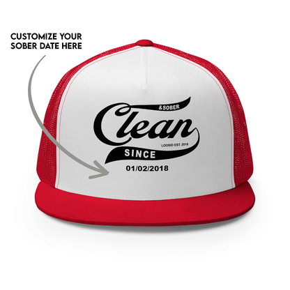 Sober hat featuring meaningful text for sobriety pride