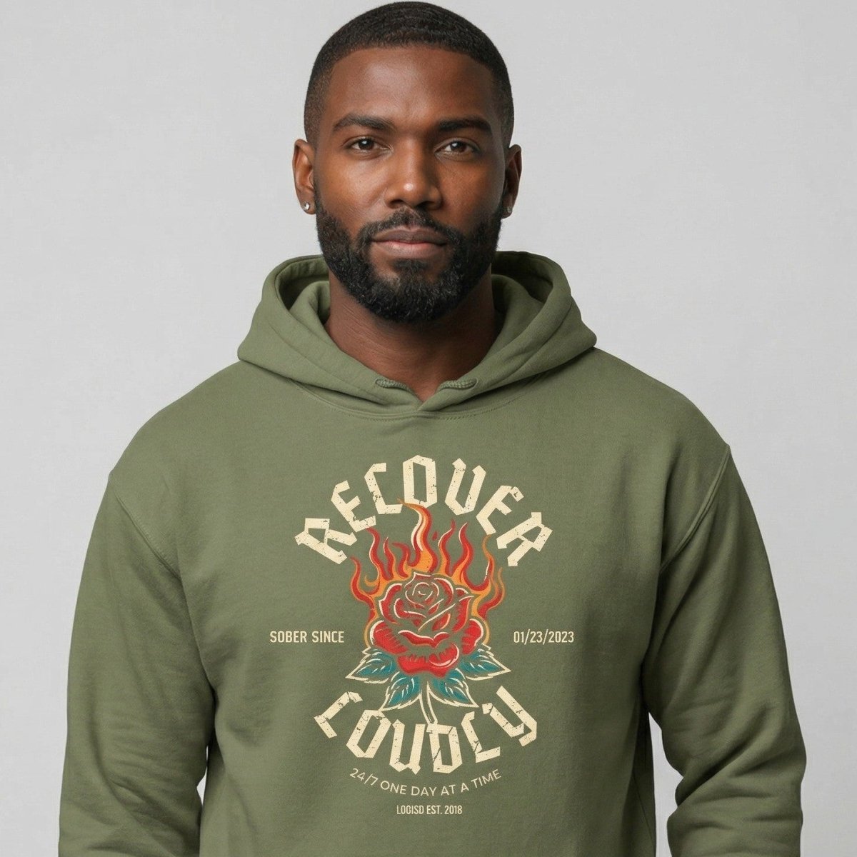 Recovery Hoodie | Recover Loudly Custom Sobriety Date Hoodie