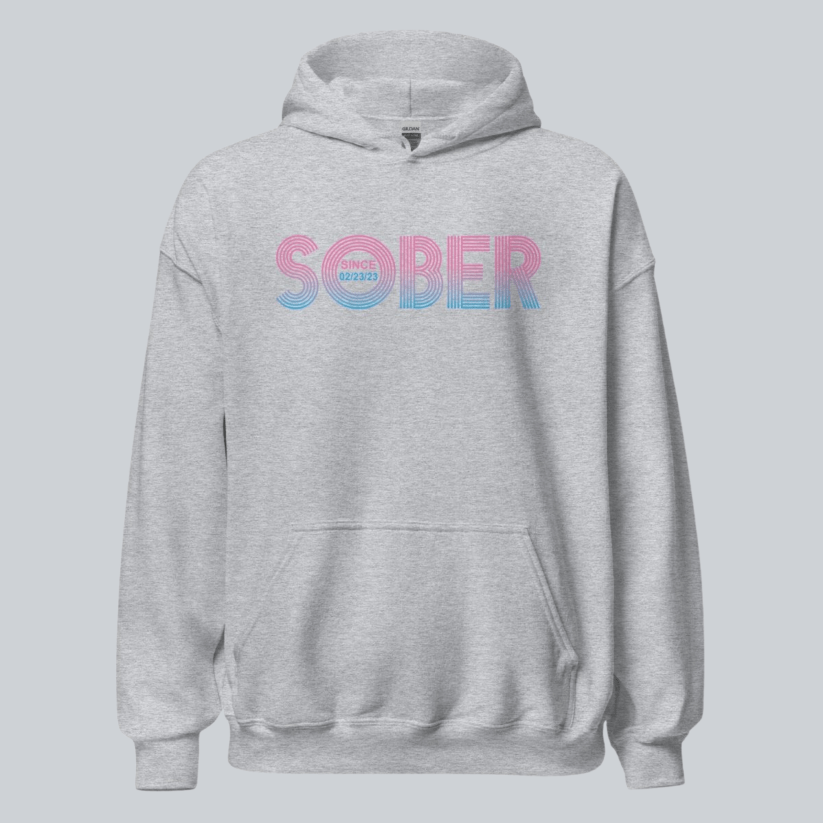 Recovery Hoodie | Retro Sobriety Date Hoodie with Personalized Date