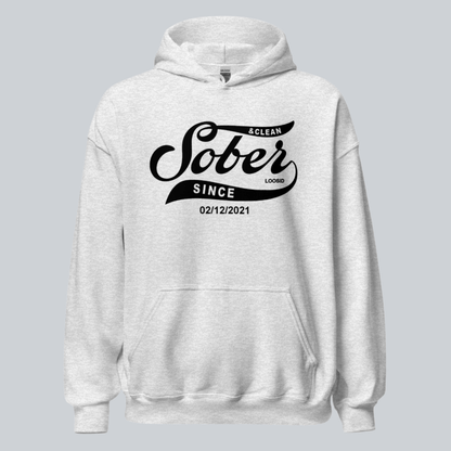 Recovery Hoodie | Sober Since Men's Hoodie with Custom Sobriety Date