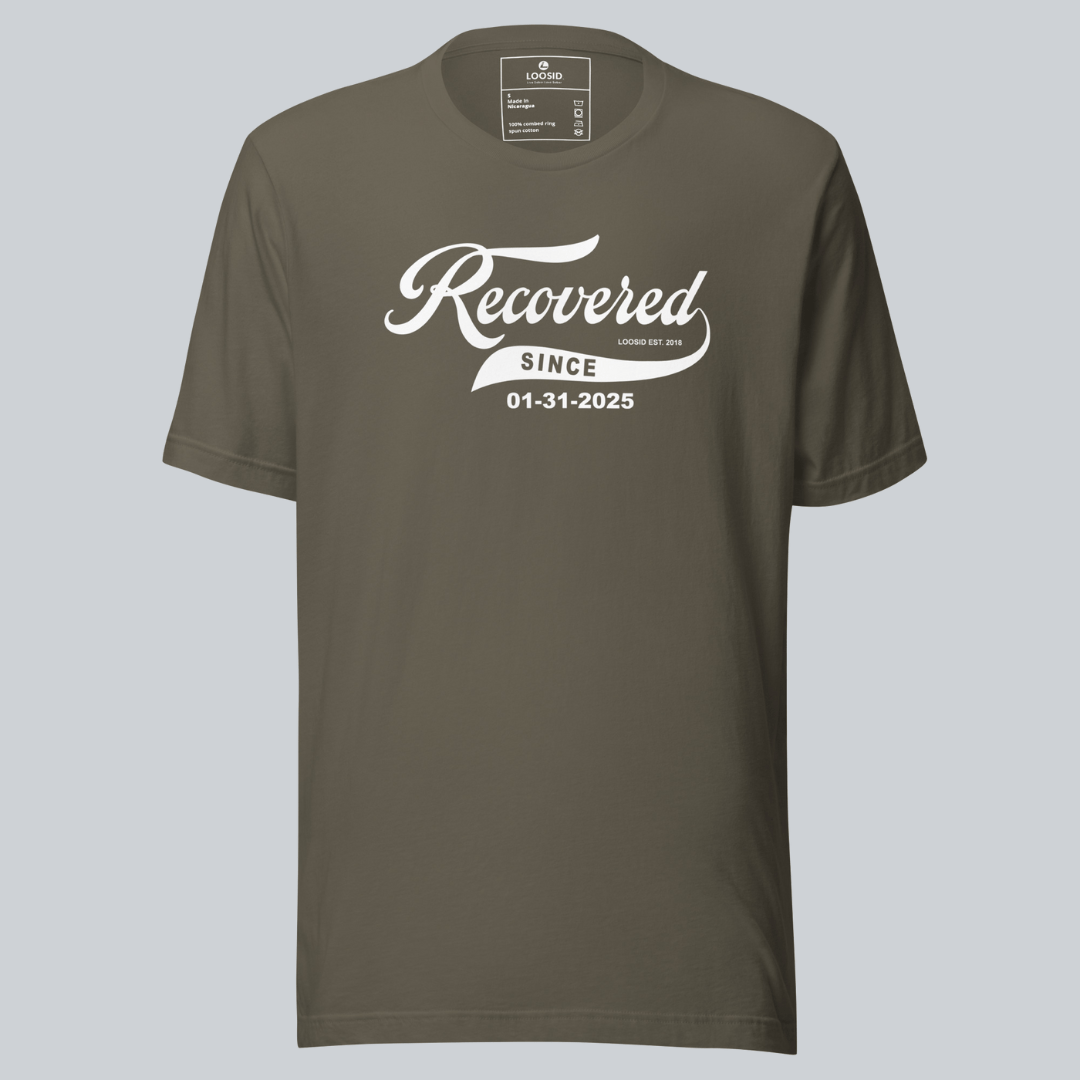 Recovered Since Sober T Shirt fit detail (view 9)