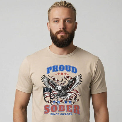 Proud To Be Sober Sober T Shirt fit detail (view 9)