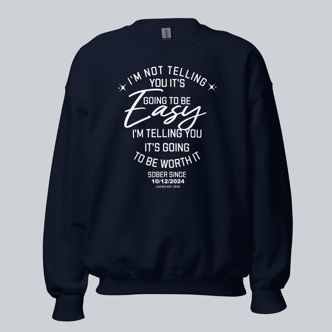 I’m Not Telling Sobriety Sweatshirt | Custom Recovery Date