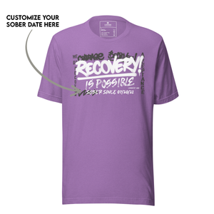 sober t shirt modern design for sober lifestyle