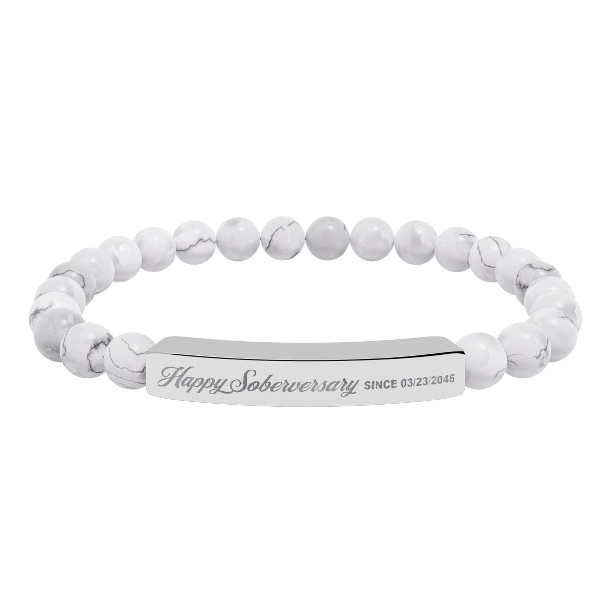 Happy Soberversary Stone Bar Sober Jewelry lifestyle view (view 5)