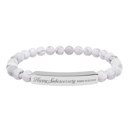 Happy Soberversary Stone Bar Sober Jewelry lifestyle view (view 5)