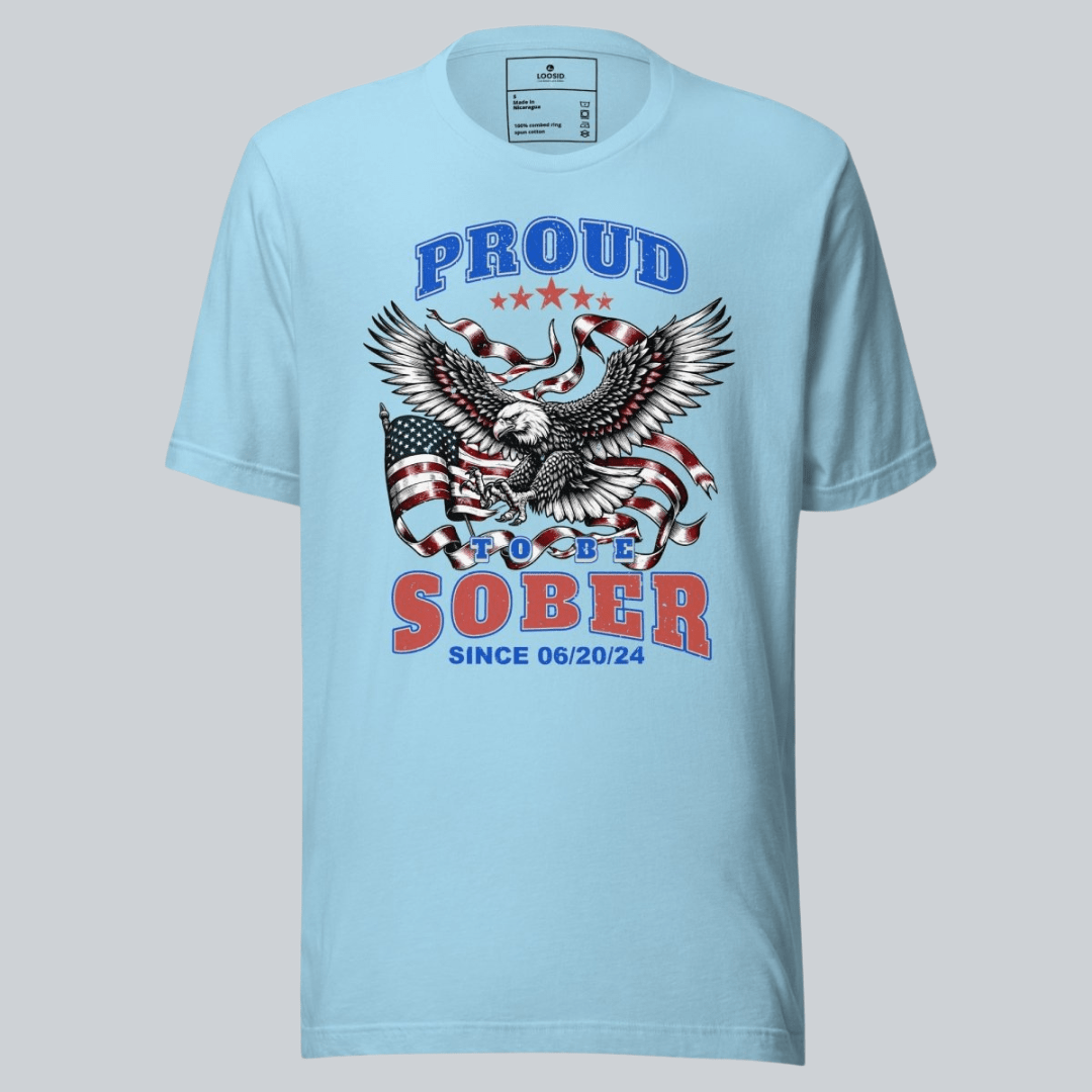 Sober T Shirt | Proud To Be Sober Tee with Personalized Date