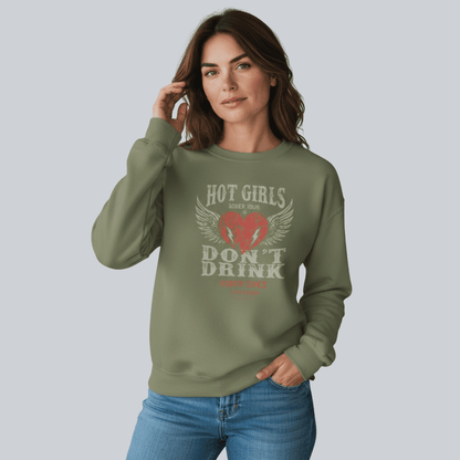Hot Girls Sobriety Sweatshirt | Custom Recovery Date