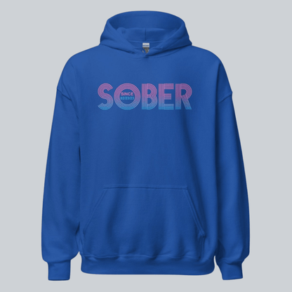 Recovery Hoodie | Retro Sobriety Date Hoodie with Personalized Date