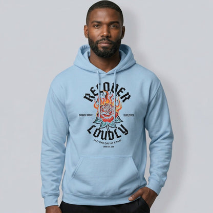 Recovery Hoodie | Recover Loudly Custom Sobriety Date Hoodie