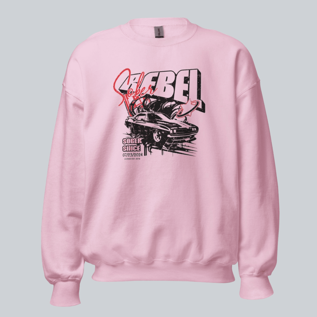 Sober Rebel Sobriety Sweatshirt | Custom Recovery Date
