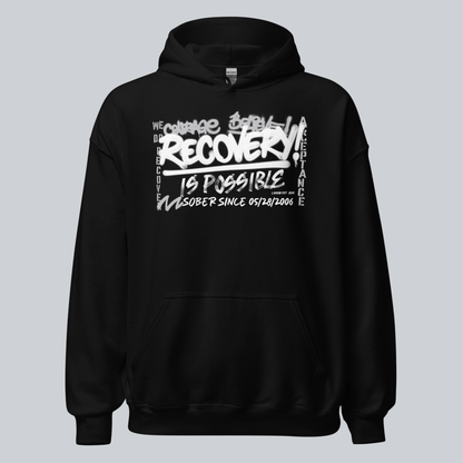 Recovery Hoodie | Men’s Recovery Is Possible Hoodie with Date