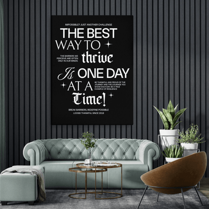 Sobriety Art canvas wall decor with inspiring recovery message