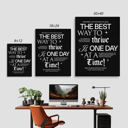 Inspirational Sobriety Art wall hanging celebrating recovery journey