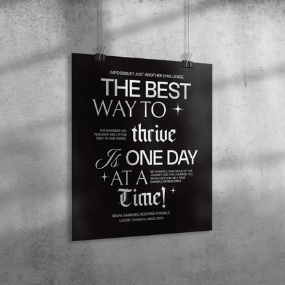 Be Thankful & Thrive Sober Sobriety Art lifestyle view (view 5)