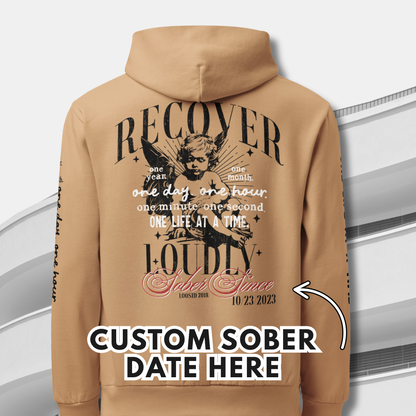 Recover Loudly ULTRA Premium  Garment Dyed Hoodie {Limited Edition}