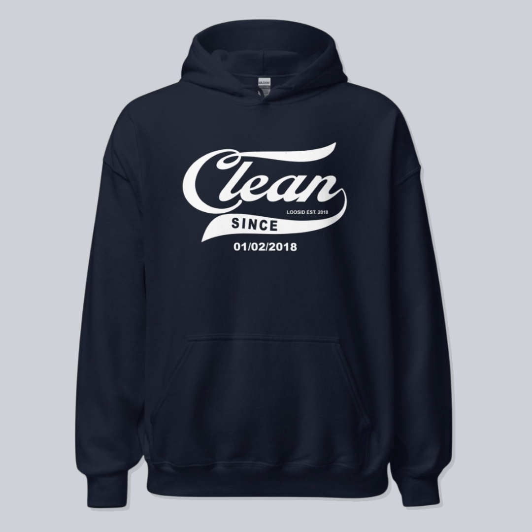 Recovery Hoodie | Men's Clean & Sober Hoodie with Custom Sobriety Date
