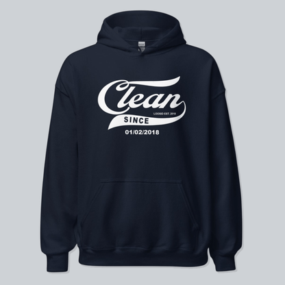 Recovery Hoodie | Men's Clean & Sober Hoodie with Custom Sobriety Date