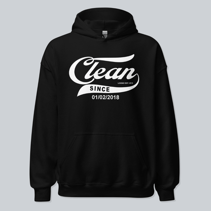 Recovery Hoodie | Men's Clean & Sober Hoodie with Custom Sobriety Date