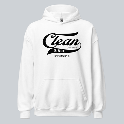 Recovery Hoodie | Men's Clean & Sober Hoodie with Custom Sobriety Date
