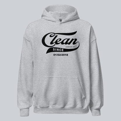 Recovery Hoodie | Men's Clean & Sober Hoodie with Custom Sobriety Date