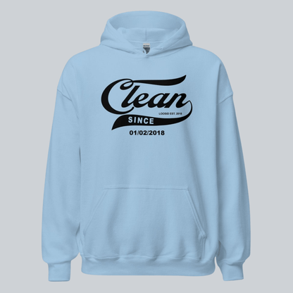 Recovery Hoodie | Men's Clean & Sober Hoodie with Custom Sobriety Date