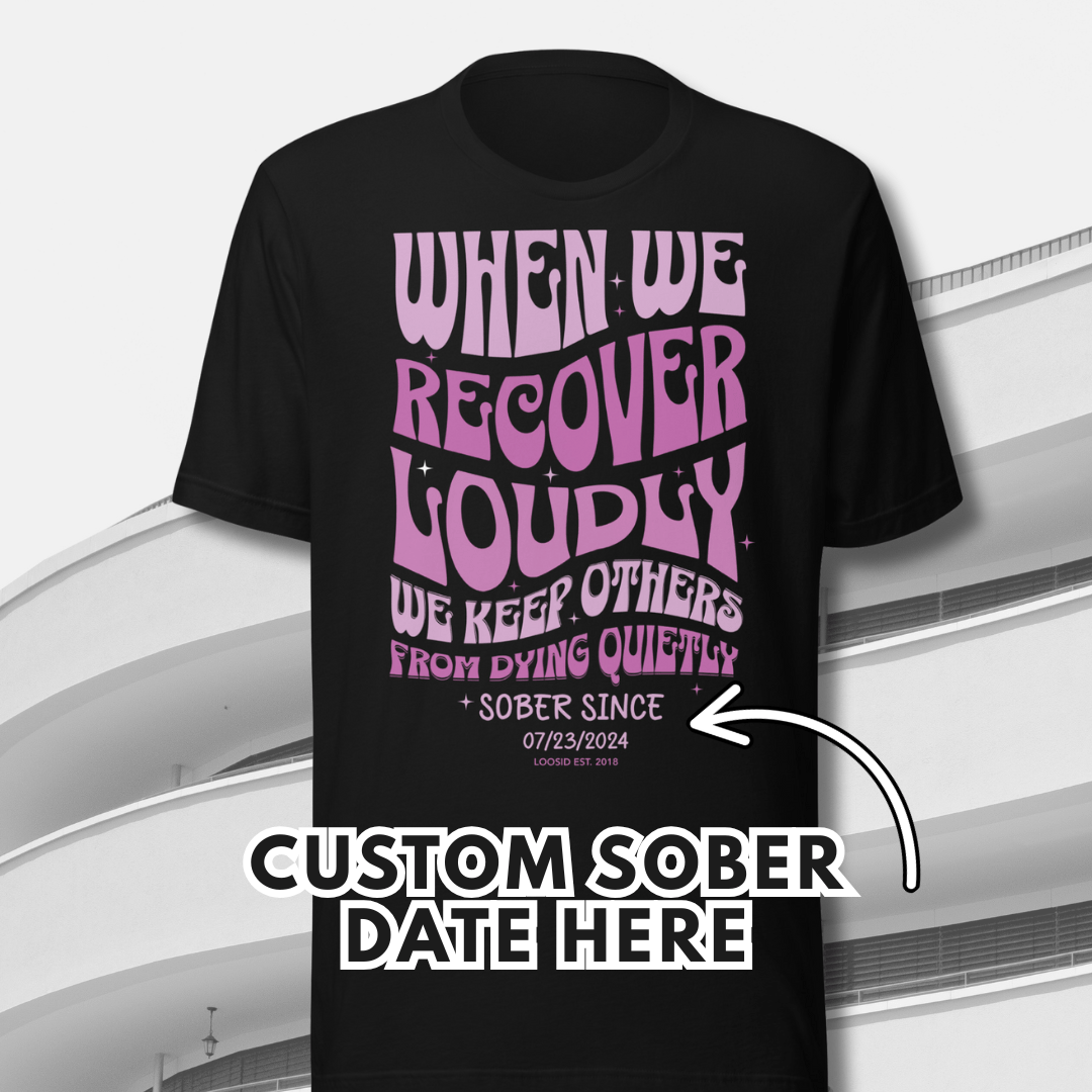 classic sober t shirt for recovery wear
