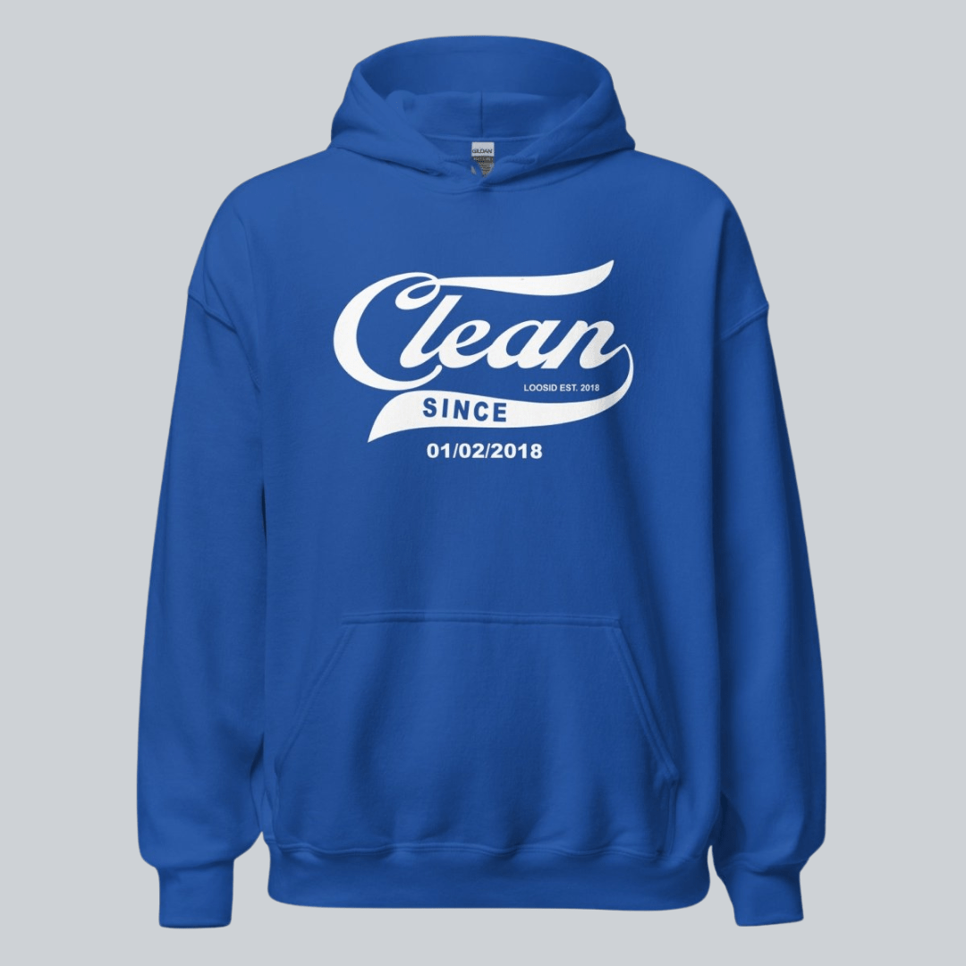 Recovery Hoodie | Men's Clean & Sober Hoodie with Custom Sobriety Date