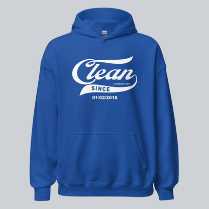 Recovery Hoodie | Men's Clean & Sober Hoodie with Custom Sobriety Date