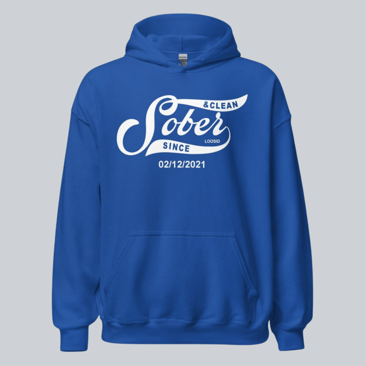 Recovery Hoodie | Sober Since Men's Hoodie with Custom Sobriety Date
