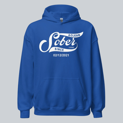 Recovery Hoodie | Sober Since Men's Hoodie with Custom Sobriety Date