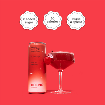 cherry chaga (botanical soda | 12 pack)