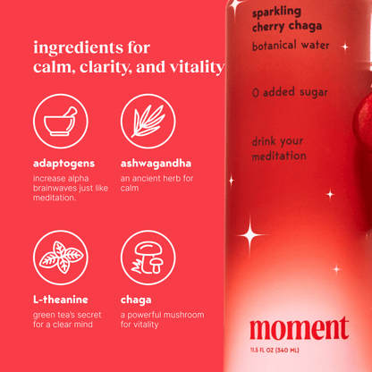 cherry chaga (botanical soda | 12 pack)