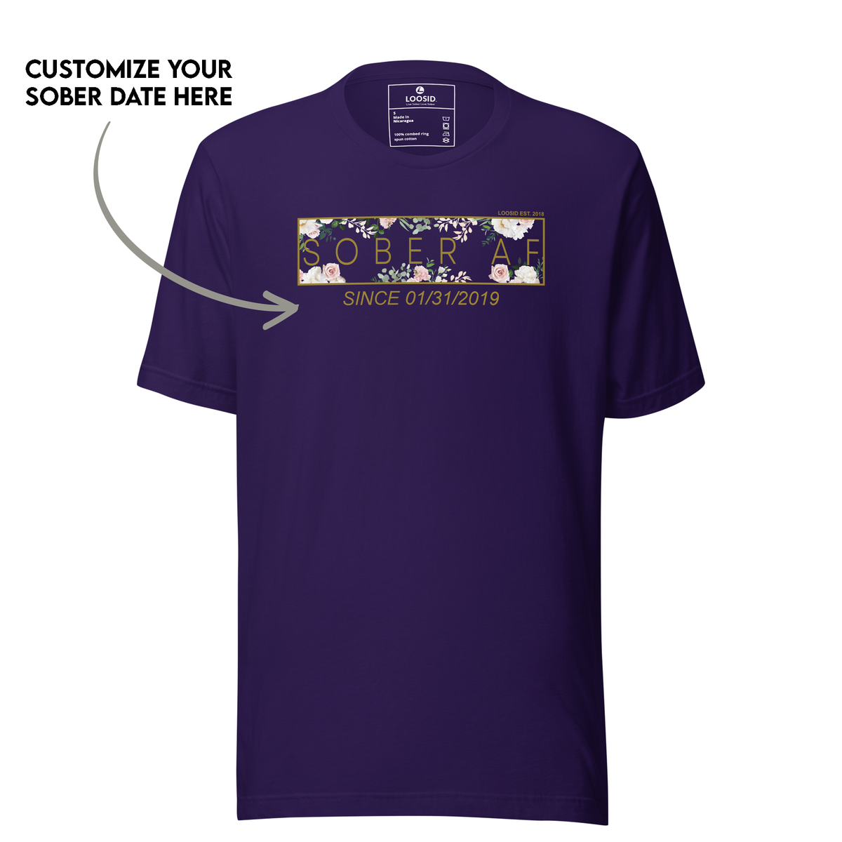 Comfortable cotton Sober T Shirt for women in warm colors