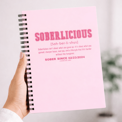 Soberlicious Journal w/ Personalized Sobriety Date